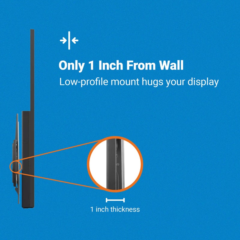 Manhattan TV Wall Mount - Fits Most 32 to 55 Inch LED, LCD, OLED Flat & Curved TVs, Holds up to 88lbs, Max VESA 400x400mm, Low Profile â€“ Lifetime Mfg Warranty - 460934 - Image 3